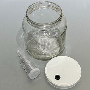 Fermentation Set .5 Gallon (2 Quart) Glass Wide Mouth Jar Lid 3-Piece Airlock
